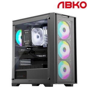 앱코 G25 매그넘 강화유리 미들타워 PC케이스 블랙