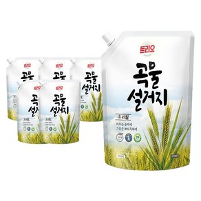 트리오 곡물설거지 우리밀, 6개, 1.2L