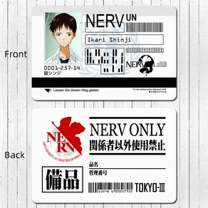 에반게리온 NERV 카드 휴대용 usb메모리 128gb 아스카 신지 레이 8종, 1개, C