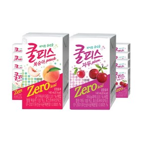 [동원] 쿨피스 제로 복숭아 자두 과일음료(48개o 24개 o 12개) 택1, 5.복숭아 48개, 140ml, 48개