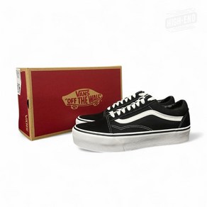 반스 올드스쿨 플랫폼 블랙 화이트 운동화 키높이 스니커즈 VANS 국내패장판