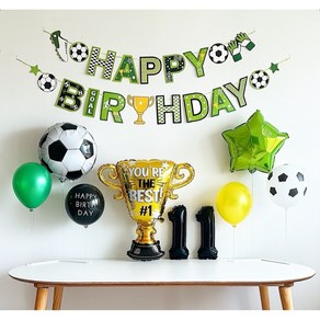 [하루비파티] 그린축구 파티세트 축구공 트로피 풍선 생일파티, 숫자풍선11