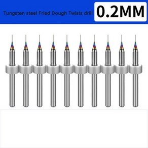0.1-2mm PCB 텅스텐 강철 튀김 트위스트 드릴 마이크로 조각 구멍 고정 인쇄 회로 기판 미니 CNC 비트, 02 10pcs 0.2mm, 10개
