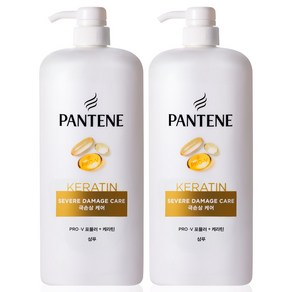 팬틴 대용량 샴푸린스 2종 모이스처 극손상 샴푸 컨디셔너 1200ML 2개