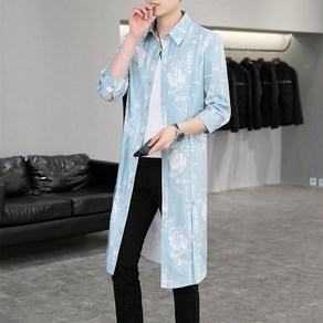 남자 여름 롱 셔츠 롱가디건 남방 점퍼 롱셔츠 자수 Long Cardigan 14 COLOR