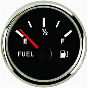 SAMDO Maine Fuel Gauge 연료 레벨 게이지 0 190ohm 신호 52mm 백라이트 12V 24V 화이트 1159956, Silve, 1개