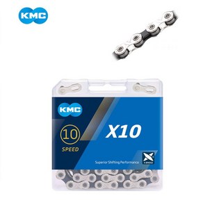 자전거체인 kmc x10 10단체인 시마노호환 로드 MTB 겸용체인, 1개