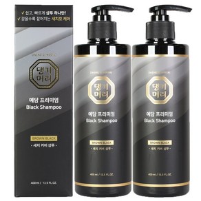 댕기머리 예담프리미엄 블랙샴푸 새치커버 탈모샴푸, 2개, 400ml