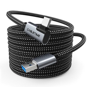 케이블타임 5Gbps VR 헤드셋 링크 90도 C타입 USB3.0 케이블 CA43