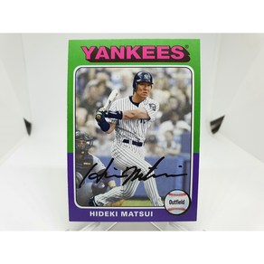 마쓰이 히데키 ﻿2019 Topps Achives 인쇄 싸인카드 HIDEKI MATSUI 뉴욕 양키스 MLB 야구카드