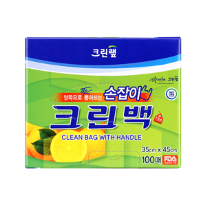 크린랲 손잡이가 있는 크린백, 특대(XL), 3개, 100개입