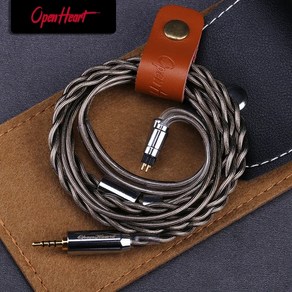 OPENHEART-2 코어 실버 도금 구리 이어폰 헤드폰 케이블 3.5mm 2.5mm 4.4mm MMCX 0.78 2 핀 밸런스 업그레이드 케이블 교체, 4.3.5 MMCX - 1.2m, 1개