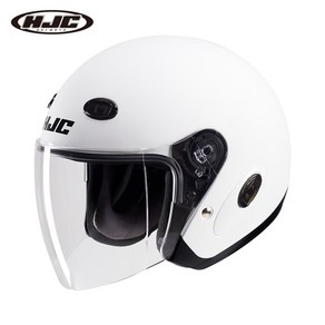 HJC 헬멧 CL33 메탈 화이트 오픈페이스 오토바이 헬멧, L