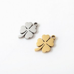 비즈아이 [8-075-17]써지컬스틸 펜던트 클로버 12x18mm 1개