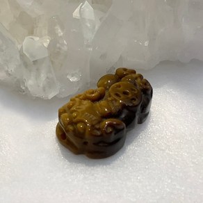 천연원석 관상용 타이거아이 호안석 비휴 11~14g h1×3cm