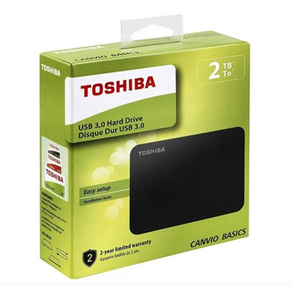 도시바 CANVIO BASICS 3 외장하드 2TB 블랙 검은색, Black