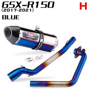 스즈키 gsx-150 gsx 125 gsx 150 오토바이 머플러 배기 전체 시스템 프론트 파이프 탄소 배기 용 전체 시스템 배기, 타입-h, 1개