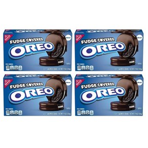 OREO 퍼지 커버 초콜릿 샌드위치 쿠키 박스 4개