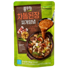 풀무원 차돌된장찌개양념 130g, 5개