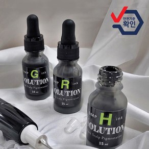 솔루션 두피 문신 SMP색소 타투 반영구 색소 15ml, 1개, G BLACK (헤어라인 전용)