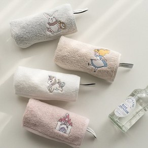 [정상가 24 000원] 앨리스 자수 핸드타올 4P SET (어린이집 고리수건), 상세설명 참조