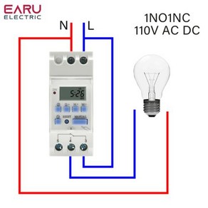 디지털 타임 스위치 릴레이 타이머 컨트롤러 주간 7 일 프로그래밍 가능 AC 220V 230V 110V DC 12V 24V 48V 15A 30A THC15A Din 레일, 1개