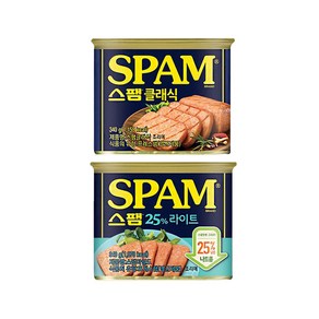 스팸 클래식 340g 3p + 25% 라이트 1p, 1개