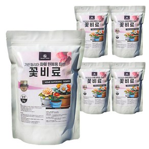 친환경마켓 꽃비료 원예 화훼 전용 꽃 알갱이 식물영양제 복합비료, 5개, 1kg