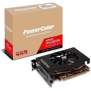 파워컬러 파이터 AMD 라데온 RX 6750 XT 12GB GDDR6 그래픽 카드, 6500XT ITX, 1개