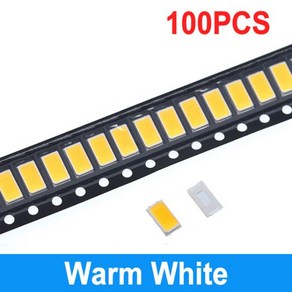 백색 SMD 5730 5630 LED 5730 다이오드 (3.2 ~ 3.4V) 5630/5730-CW/WW 0.5W-150Ma 50-55lm 6500K 100 개 200, [02] 100pcs wam  white, 100개