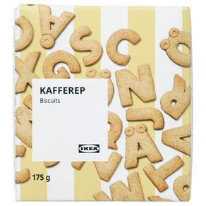 이케아 KAFFEREP 카페레프 비스킷 알파벳 모양 175 g, 175g, 1개