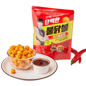 (케미mall) 고단백질 함유 핏블리 스낵 단백한 불닭볼, 50g, 1개