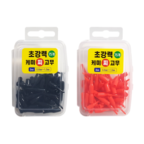 코스트 케미꽂이 벌크 3mm 75개입 2색 찌고무 펜촉, 75개