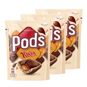 호주 과자 팟즈 트윅스 초콜릿 과자 포즈 초콜렛 Pods Twix (호주직배송), 3개, 160g