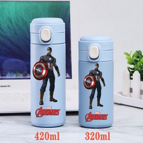 spunki 스프런키 더플 레디 핑키 오렌 웬다 초등 대 학생 물병 물통 텀블러 굿즈 보온 컵 야외 스포츠 물컵 어벤져스 휴대용 음주 용량 스테인리스 스틸 병 320ml 420m, [01] 320ML, [26] L7, 1개
