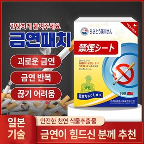 일본 금연 패치 36P 흡연 욕구가 강한 분 금연이 어려운 분 패치 JXY-11, 단색, 1개