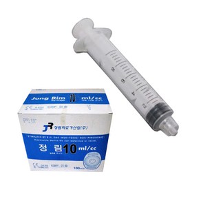 정림 루어락주사기 10cc 100개 (Lue-Lok Syinge) 무침, 1개