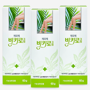 제모제 비키로 크림, 60g, 3개