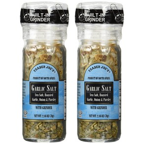 Trader Joe's Garlic Salt with Grinder 2-Pack Trader Joe's 마늘 소금(그라인더 포함) 2팩