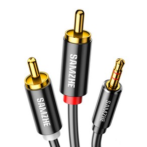 삼지 3.5mm 스테레오 to 2RCA 오디오 케이블 3m, 1개