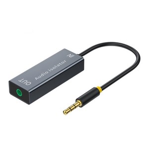 Aux 오디오 소음 감소 필터 접지 루프 소음 차단기 3.5mm 오디오 차단기, 1개