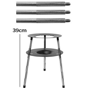 올쿡 버너 거치대 세트 스탠드 캠핑 가스 휴대용, 02.올쿡 가스버너 거치대+스텐다리 추가, 1개