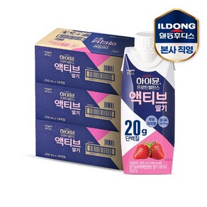 하이뮨 프로틴 밸런스 액티브 딸기 250mlx54개, 250ml, 54개