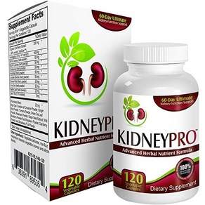 Kidney-Pro : 21 개의 신장 건강 보조제가 1 개 (총 신장 지원) 120 캡슐.