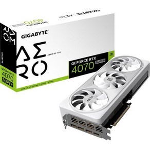 기가바이트 지포스 RTX 4070 슈퍼 AERO OC 그래픽 카드 2565MHz 코어 12GB GDDR6X 21000MHz 192비트 메모리 PCIE 4.0 3배 DP 1.4, AERO OC_Single