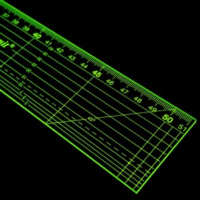 행복한다이세상 고급 형광시접자 5cm x 51cm 퀼트자 재단자 제도용자