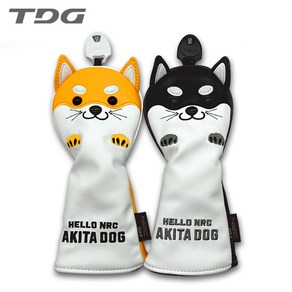 [티디지] 아키타(AKITA) 골프 헤드 커버 유틸리티, 옐로우