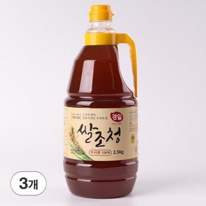 경일식품 국산 쌀조청 물엿 황물엿 조청 쌀엿 우리쌀조청, 3개, 2.5kg