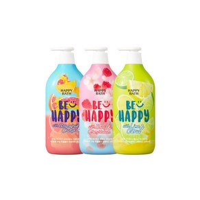해피바스 비 해피 바디워시900g/ 자몽 유자 라임 라즈베리 향/ 상큼한 향 바디클렌저, 3개, 900g