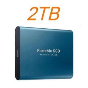 휴대용 SSD 솔리드 스테이트 하드 디스크 외장 하드 드라이브 USB 31 C타입 고속 저장 장치 노트북 데스크탑 맥용 1TB 2TB, 없음, 8) Blue 2TB, 1개